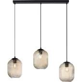 Paul Neuhaus Shitake hengelampe, ravfarget, glass, 86 cm, E27