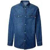 Pepe Jeans Denim Regular Skjorte Med Lange Ermer