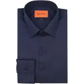 Suitable Twill Skjorte Marineblå Blå Mørkeblå Størrelse