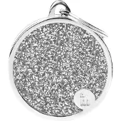 My Family Shine Large Circle Glitter Kjæledyrmerke