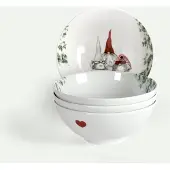 Fyrklövern Åsas Jul skål 17 cm 4-pk