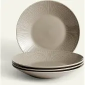 Fyrklövern Nordic Dawn dyp tallerken 25 cm 4-pk, bark