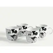 Fyrklövern Mickey Mouse Silhouette krus 32 cl 4-pk