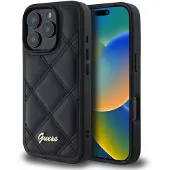 GUESS iPhone 16 Pro Quiltat deksel - svart