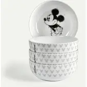 Fyrklövern Mickey Mouse Silhouette skål 15 cm 4-pk