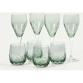 Fyrklövern Crown glassett 8 deler, Grønn, 4 pers
