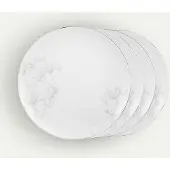 Fyrklövern Kaprifol tallerken 27 cm 4-pk, Hvit Middagstallerken