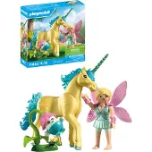 Playmobil Magi Unicorn - Samleobjekt: Solskinnsblomst med fe - 2 - - OneSize - Lekefigur