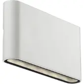 Nordlux Utendørs LED-vegglampe Kinver i flat form, hvit