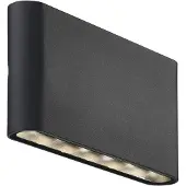 Nordlux Utendørs LED-vegglampe Kinver i flat form, svart