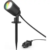 Hama Smart LED-spot med jordspyd, svart WLAN, IP65 RGBW dimbar