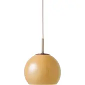 Frandsen Ball pendellampe, ravfarget, Ø 18 cm, glass