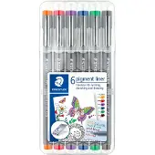 Staedtler Fineliner pigment lin. 0.3mm 6 col.