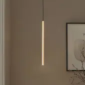 Argon LED-pendellampe Rulo, gull, Ø 3,2 cm, stål, 3000 K