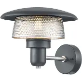 ELSTEAD Utendørs vegglampe Saturne, grå/sølv
