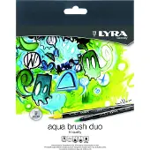 Lyra Aqua Brush Duo Markørboks Med 24 Farger