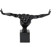 Kare pyntegjenstand Athlet Black Small, svart, bredde 43 cm