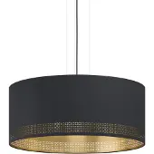Eglo ESTEPERRA pendellampe 3L hullmønster sort/gull