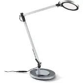 Ideal Lux Futura LED-skrivebordslampe alu