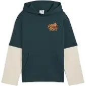 Puma MID90s Layered Hoodie Youth, Kids, Green Terrain, 13-14Y