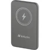 Velbon Charge 'n' Go - Trådløs nødlader - magnetmontering - Li-pol - 10000 mAh - 20 watt - 2.4 A - Apple Fast Charge, PD 3.0, QC 3.0, Apple 2.4A, USB BC 1.2 (USB-C) - grå