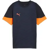 Puma individualCUP Football Jersey Youth, Clothing, Navy/Glowing Red/Heat Fire, 11-12Y