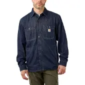 Carhartt Denim Shirt Fleece Lined Men's Glacier XXL