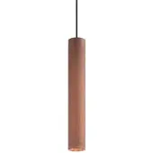 Ideal Lux hengelampe Look, mørkebrun, Ø 6 cm, metall