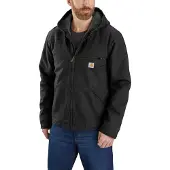 Carhartt Vasket and sherpa-fôret jakke, Herre, Black, M