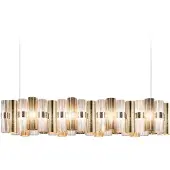 Slamp LED-hengelampe La Lollo, gullfarget, 140 cm