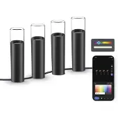Ksix Smartled Rgbwic12w Hagebelysning 4 Enheter