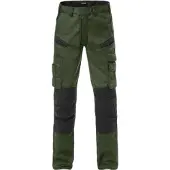 Fristads Bukse med kneputerlommer 2555 STFP Militærgrønn/svart D112