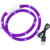 Dogman LED-ring silikon Lila 20-65cm