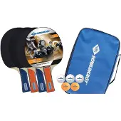 Schildkrot-Puppen Schildkrot Hobby ketsjer-sett til bordtennis + etui + baller MTS788603