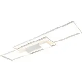 TRIO Albany LED-taklampe, hvit, 100 x 28 cm, aluminium, CCT, dimbar