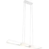 TRIO Albany LED-hengelampe, hvit, 100 x 28 cm, aluminium, CCT dimbar