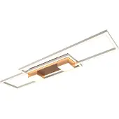 TRIO Albany LED-taklampe, brun, 100 x 28 cm, aluminium, CCT dimbar