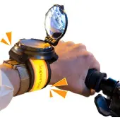 Superbikero Enkelt Sykkelarmbånd Med Bakspeil Og Blinklys