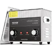 Vevor 3L ultralydrenser med varmetimer og kurv, profesjonell digital sonisk kavitasjonsmaskin, 120W rengjøringsmaskin for klokker, briller, mynter, metalldeler, verktøy