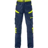 Fristads Bukse med kneputerlommer 2555 STFP Marineblå/varselgul D116