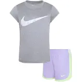 Nike Kids Printed Clutempo Kortskjorte Sett