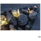 SLV spot med jordspyd Sitra, antrasitt, aluminium, høyde 12 cm