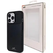 Saii Karbonfiber iPhone 13 Pro TPU Deksel - Svart