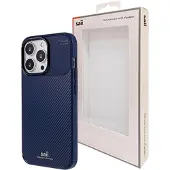 Saii Karbonfiber iPhone 13 Pro Max TPU Deksel - Blå