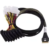 Microchip technology 2305400-R, 0,8 m, 1x 2SFF-8639, 8x SFF-8654, Rett, Rett, Hankjønn/hunkjønn