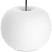 Kdln LED-bordlampe Kushi, hvit/svart, Ø 17 cm, glass