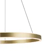 SLV LED-hengelampe One 60, messing, Ø 60 cm, opp/ned, CCT