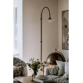 Globen Lighting vegglampe COBBLER, klar, høyde 150 cm