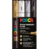 Posca marker sæt PC-1M 4 farver g-s-s-h