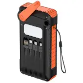 PowerTrend power bank solar cell with hand crank 10000 mAh